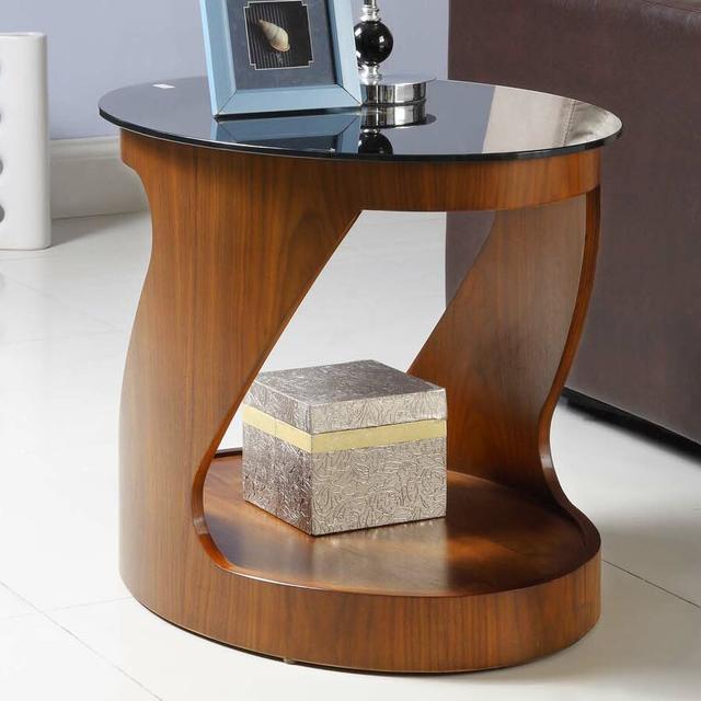 Sunterra Side Table with Storage George Oliver Table Base Colour: Walnut on Productcaster.