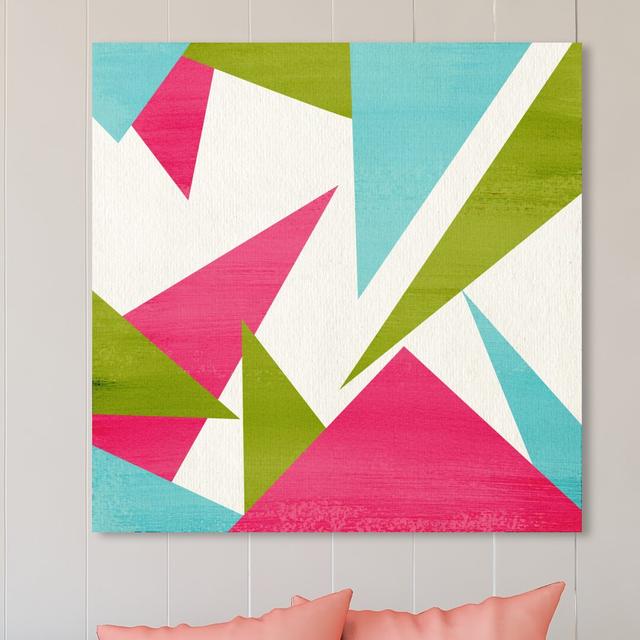 Primary Shapes Bright - Wrapped Canvas Print East Urban Home Size: 76.2 cm H x 76.2 cm W x 3.8 cm D on Productcaster.