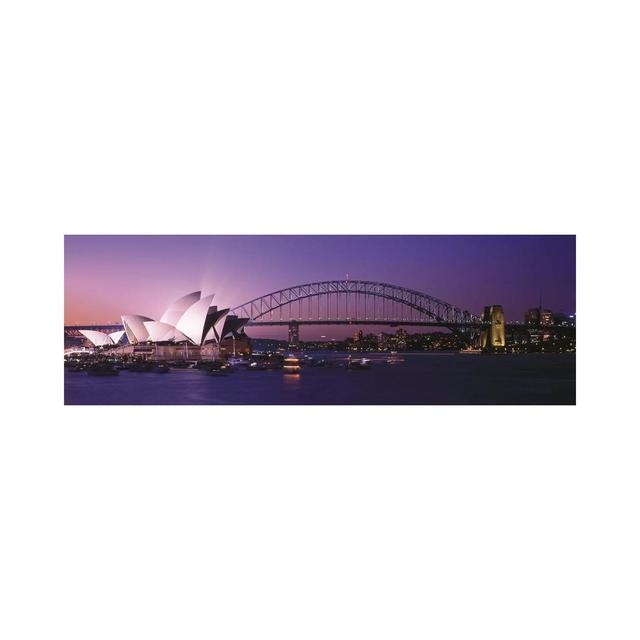 Opera House Harbour Bridge Sydney Australia - Wrapped Canvas Panoramic Print Ebern Designs Size: 50.8cm H x 152.4cm W x 3.81cm D on Productcaster.