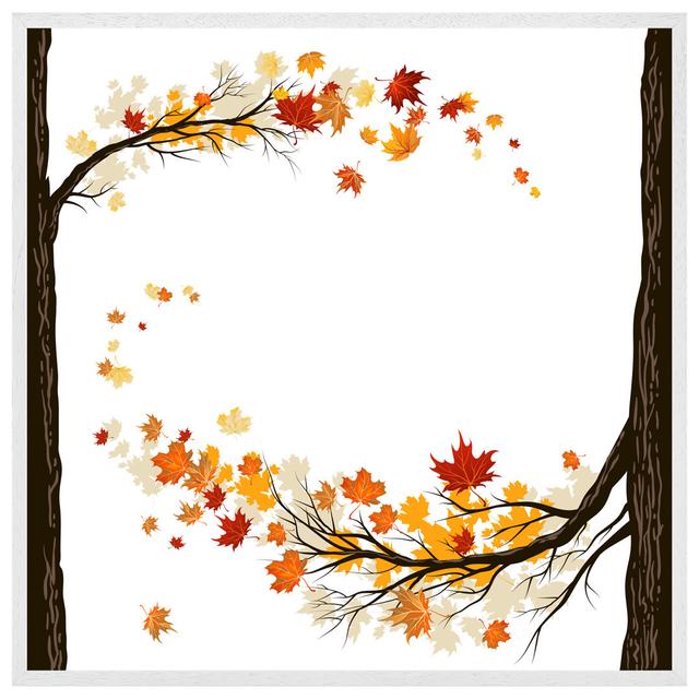 Blasdell Autumn Trees - Print ClassicLiving Format: White Framed, Size: 61cm H x 61cm W x 4cm D on Productcaster.