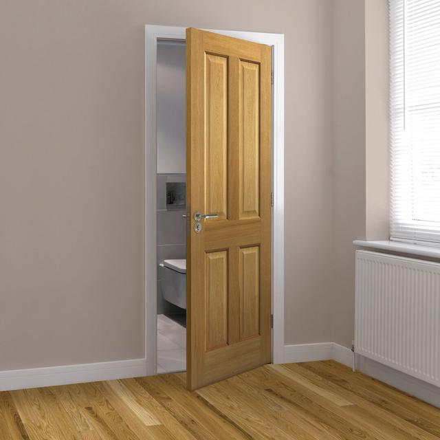 Sherwood Oak Fire Door Prefinished JB Kind Doors Door Size: 198.1cm H x 68.6cm W x 4.4cm D on Productcaster.