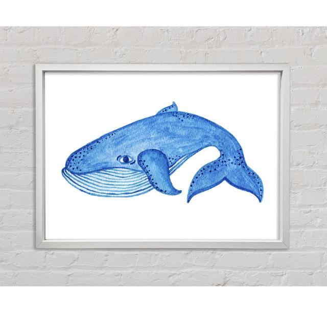 Blue Whale Framed Print Highland Dunes Size: 84.1cm H x 118.9cm W x 3.3cm D on Productcaster.