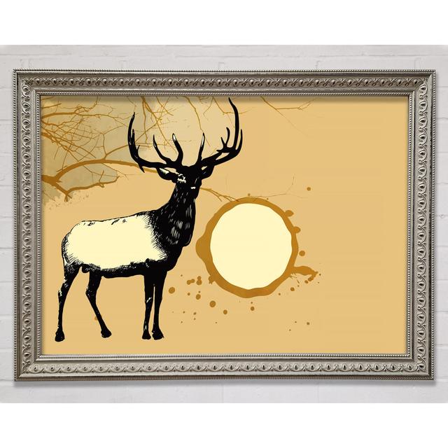 Stag In The Silveren Suna - Print Union Rustic Size: 21cm H x 29.7cm W x 3cm D on Productcaster.