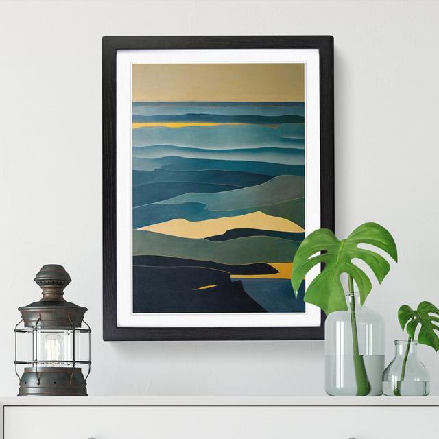 Seascape Abstract Vol.10 - Single Picture Frame Print Metro Lane Frame Option: Walnut, Size: 46cm H x 34cm W x 2cm D on Productcaster.