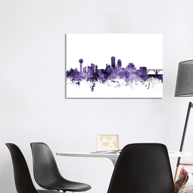 Knoxville, Tennessee Skyline by Michael Tompsett - Wrapped Canvas Gallery-Wrapped Canvas Giclée Latitude Run Size: 66.04cm H x 101.6cm W x 3.81cm D on Productcaster.