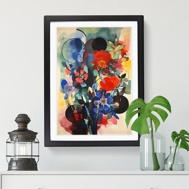 Bauhaus Flowers Vol.1 - Single Picture Frame Graphic Art Marlow Home Co. Format: Black Framed, Size: 64cm H x 46cm W on Productcaster.