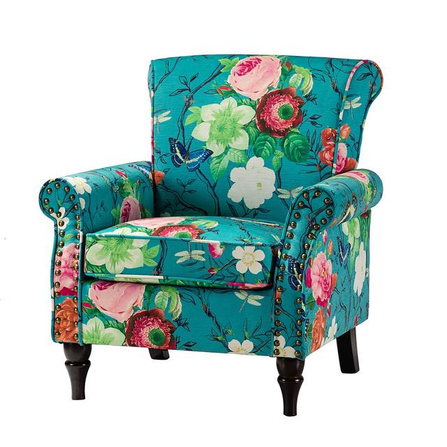 Vallonia 79Cm Wide Armchair Blue Elephant Upholstery Colour: Blue on Productcaster.