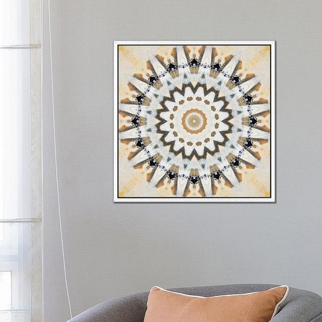 Kurimu Mandala III by LuAnn Ostergaard - Graphic Art Print on Canvas World Menagerie Format: White Framed, Size: 66.04cm H x 66.04cm W x 3.81cm D on Productcaster.