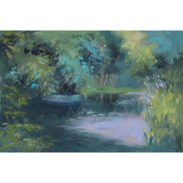 Monets Garden VIII by Mary Jean Weber - Wrapped Canvas Painting Marlow Home Co. Size: 61cm H x 91cm W on Productcaster.