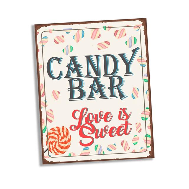 Candy Bar , Love Is Sweet - Metal Wall Sign East Urban Home on Productcaster.