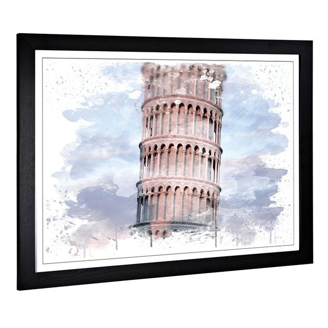 'Leaning Tower of Pisa Italy' Graphic Art Print East Urban Home Size: 45cm H x 62cm W, Format: Framed Picture on Productcaster.