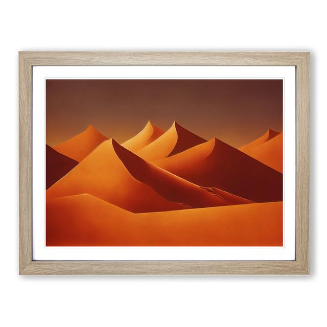 Desert Sand Dunes Vol.1 - Single Picture Frame Print Natur Pur Size: 34cm H x 46cm W x 2cm D, Frame Colour: Oak on Productcaster.