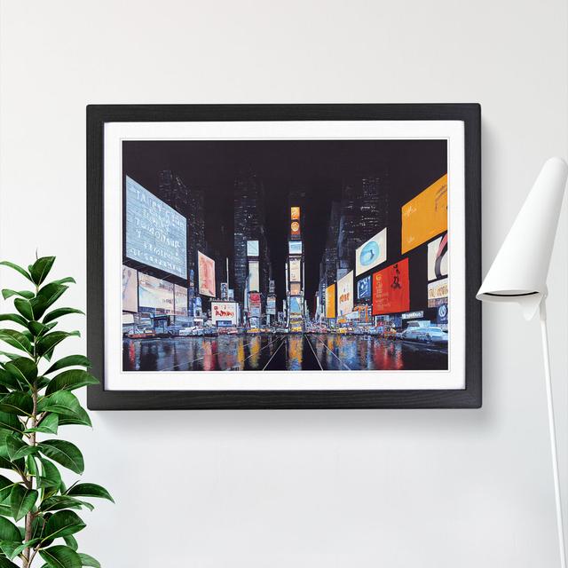 Modern Times Square Art Vol.6 - Picture Frame Graphic Art 17 Stories Frame Colour: Black, Size: 46cm H x 64cm W x 2cm D on Productcaster.