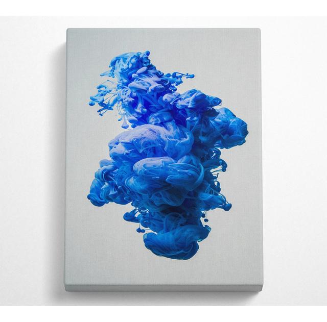 Blue Smoke Cloud Canvas Print House of Hampton Size: 50.8cm H x 35.6cm W on Productcaster.