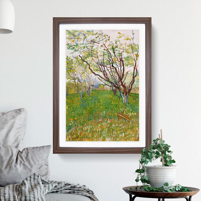 The Flowering Orchard by Vincent Van Gogh - Picture Frame Painting East Urban Home Frame Option: Walnut, Size: 36cm H x 27cm W x 2cm D on Productcaster.