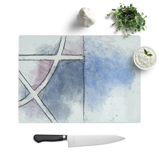 Glass Keeping The Angles in Abstract Chopping Board East Urban Home Size: 39 cm W x 28.5 cm L on Productcaster.