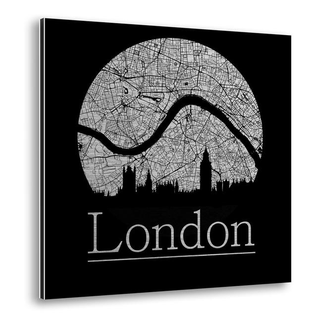 London Map - Unframed Graphic Art on Metal Williston Forge Format: Unframed, Size: 119.38cm H x 119.38cm W on Productcaster.