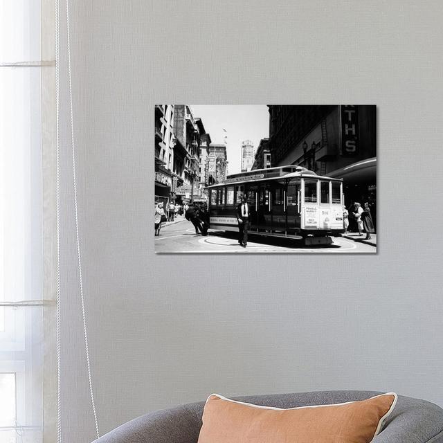 1950s Cable Car Turning Around At End Of Line San Francisco California USA - Wrapped Canvas Print Latitude Run Size: 45.72cm H x 66.04cm W x1.91cm D on Productcaster.