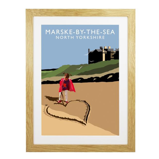 Marske-by-the-Sea 2 by Richard O'Neil - Print East Urban Home Size: 43.5 cm H x 33.5 cm W x 2.2 cm D, Format: Oak Wood Frame on Productcaster.