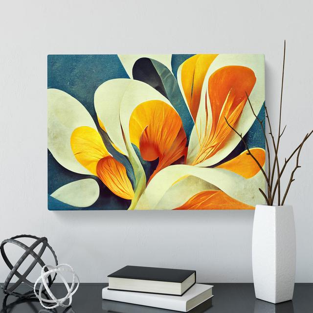 Artistic Flowers - Wrapped Canvas Painting Marlow Home Co. Size: 40cm H x 60cm W x 3cm D on Productcaster.