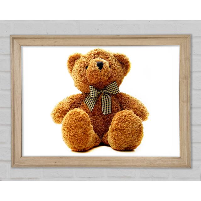 Teddybär Schleife Weiß - Einzelner Bilderrahmen Kunstdrucke Isabelle & Max Größe: 84,1 cm H x 118,9 cm B x 1,5 cm T on Productcaster.