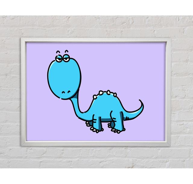 Dinosaurier Not Impressed Baby - Einzelner Bilderrahmen Kunstdrucke auf Leinwand Bright Star Größe: 59,7 cm H x 84,1 cm B x 3,3 cm T, Farbe: Fliederfa on Productcaster.