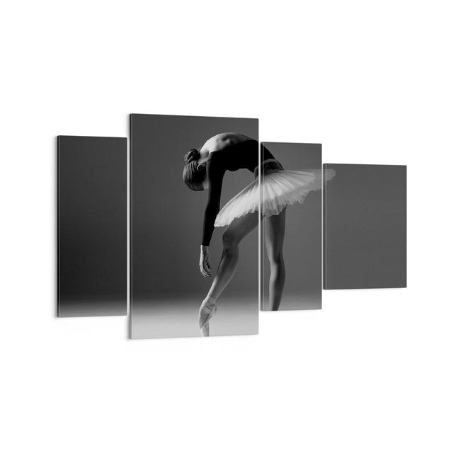 Ballerina Figure Black And White in , 70cm H x 120cm W x 1.8cm D EUArttor Size: 90cm H x 160cm W on Productcaster.