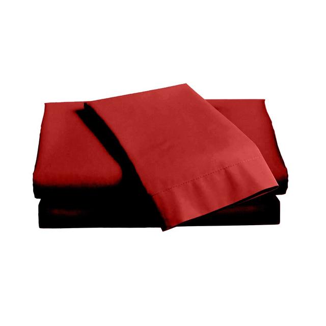 Bed Skirt 180 Bed Valance Wayfair Basics Size: Double (4'6), Colour: Red on Productcaster.