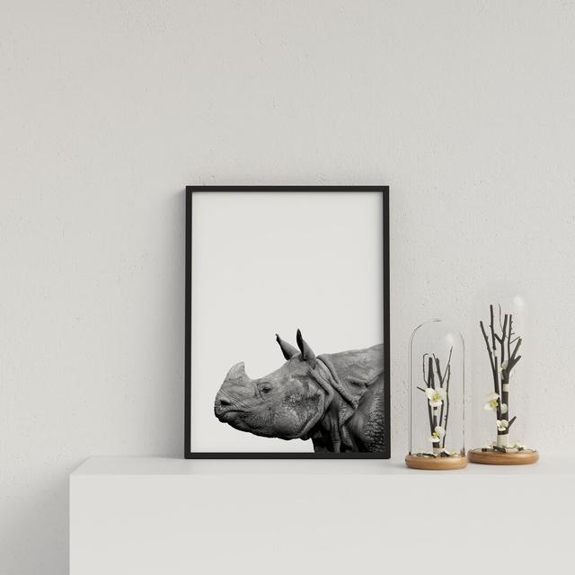 Rhino on White Background by Vouvart - Picture Frame Graphic Art Bloomsbury Market on Productcaster.