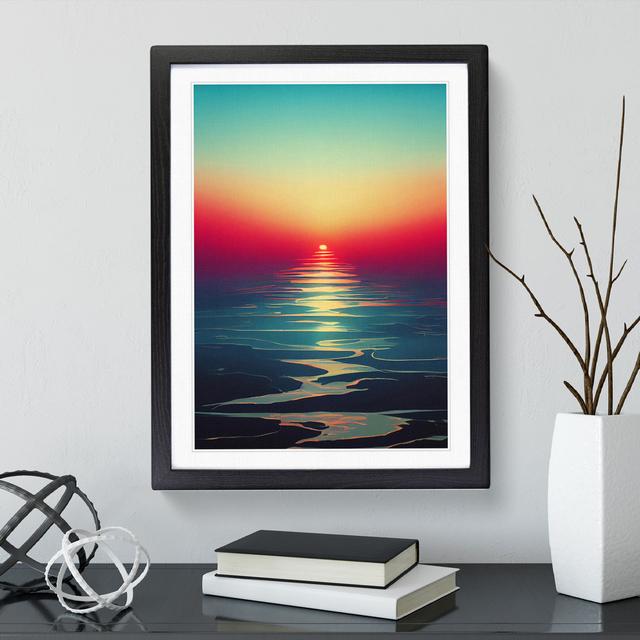 An Enthralling Sunset House of Hampton Format: Black Framed, Size: 64cm H x 46cm W on Productcaster.