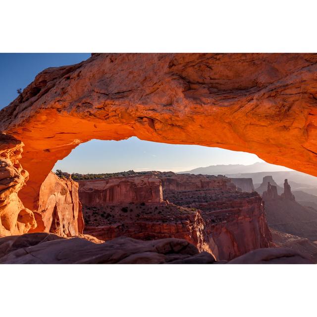 Pulbrough Mesa Arch at Sunrise by Lorcel - Wrapped Canvas Photograph Natur Pur Size: 61cm H x 91cm W x 3.8cm D on Productcaster.