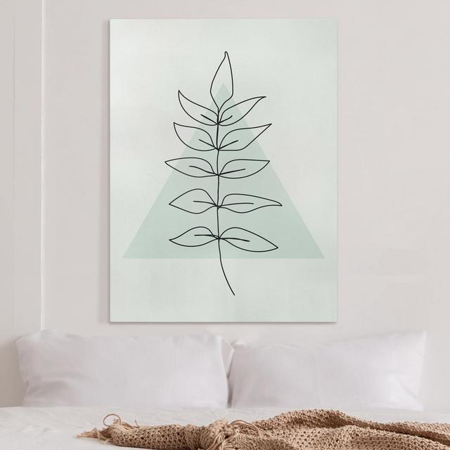 Branch Geometry Triangle Line Art - Wrapped Canvas Painting Rosalind Wheeler Size: 100cm H x 75cm W, Format: 330g/m³ Recycled Canvas on Productcaster.