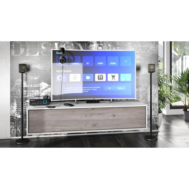 Mccaffrey TV Stand for TVs up to 55" Metro Lane Colour: White/Nordic Oak on Productcaster.