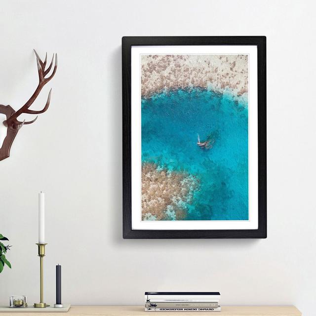 Sunken Ship in Keyodhoo Maldives - Picture Frame Painting Print East Urban Home Frame Option: Black Framed, Size: 48cm H x 36cm W x 2cm D on Productcaster.