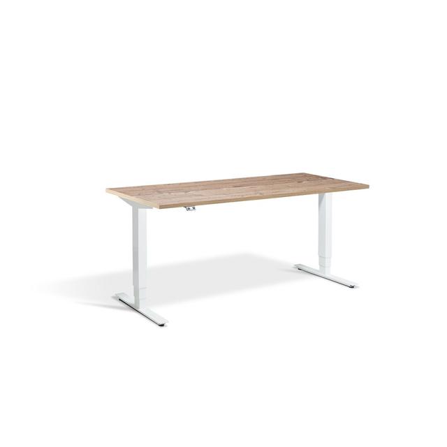 Trexler Standing Desk Ebern Designs Frame Colour: Timber/White, Size: 1300cm H x 1200cm W x 800cm D on Productcaster.