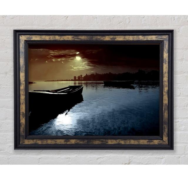 Lovely Evening - Print Longshore Tides Size: 29.7cm H x 42cm W x 8cm D, Format: Gold Black Framed Paper on Productcaster.