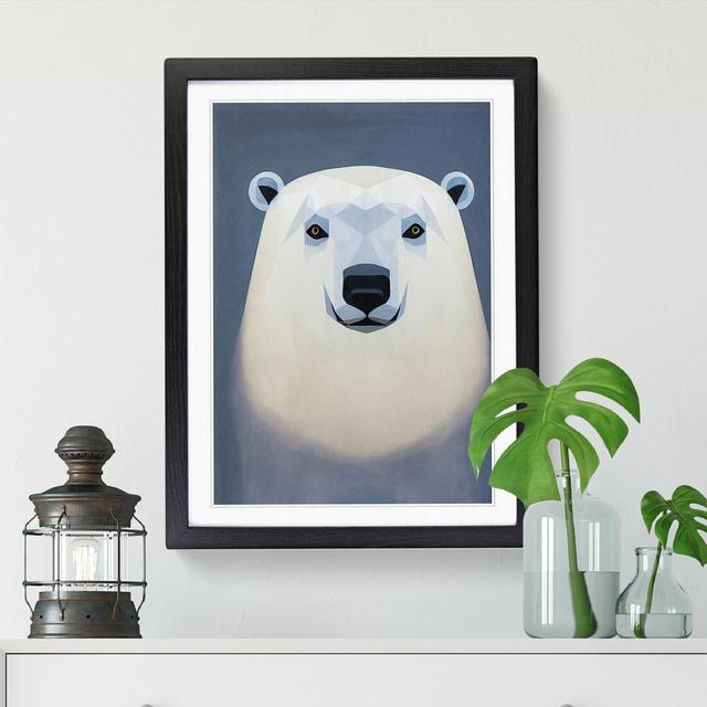 Face Of A Polar Bear - Single Picture Frame Graphic Art Alpen Home Frame Option: Black, Size: 64cm H x 46cm W x 2cm D on Productcaster.