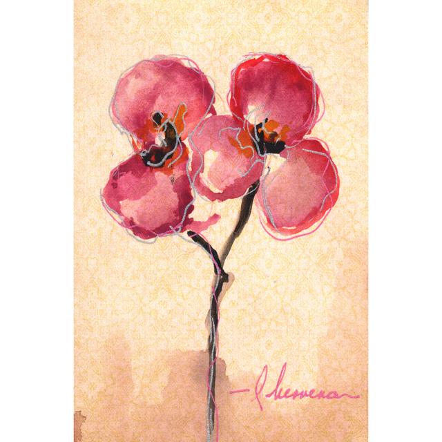 Orchid Sketch I - Wrapped Canvas Art Prints Rosalind Wheeler Size: 122cm H x 81cm W x 3.8cm D on Productcaster.