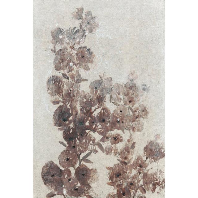 Sepia Flower Study I - Wrapped Canvas Print Rosalind Wheeler Size: 91cm H x 61cm W on Productcaster.