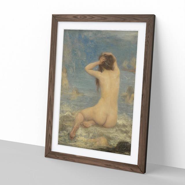 The Sirens by John Macallan Swan - Picture Frame Painting East Urban Home Size: 65cm H x 48cm W x 2cm D, Frame Option: Walnut Framed on Productcaster.