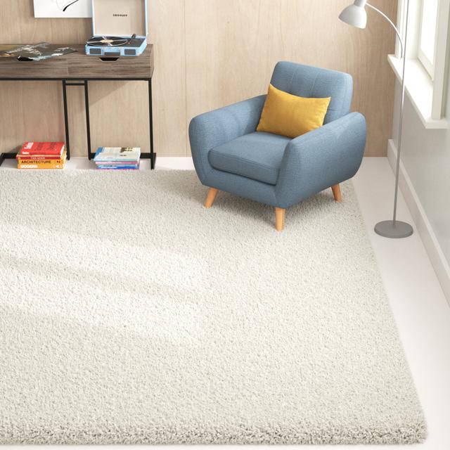 Parsegh Shaggy Light Cream Rug Wade Logan Rug Size: Rectangle 200 x 250cm on Productcaster.