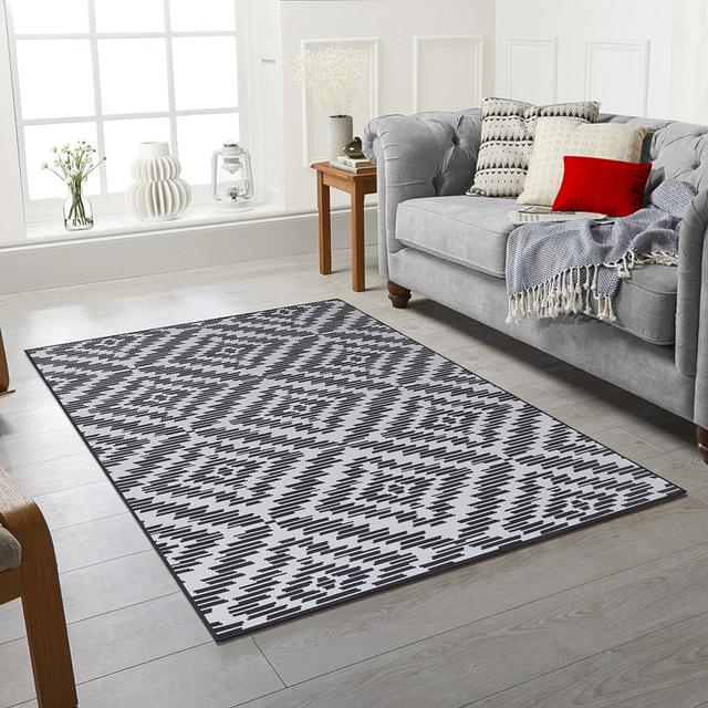 Bentonville Geometric Grey Area Rug Natur Pur Rug Size: Rectangle 160 x 230cm on Productcaster.