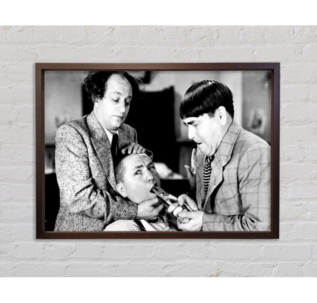 The Three Stooges Tooth Pull - Single Picture Frame Print on Canvas Bright Star Size: 84.1cm H x 118.9cm W x 3.3cm D on Productcaster.