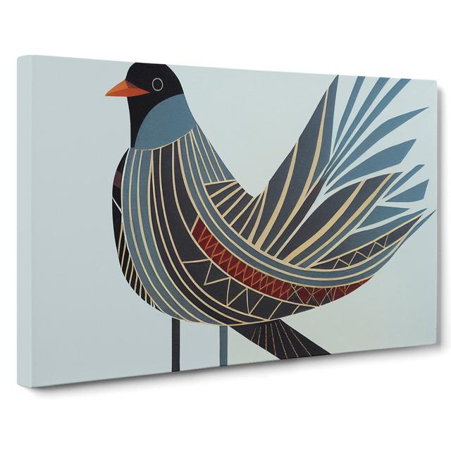 Victorious Bird Abstract - Wrapped Canvas Graphic Art Brambly Cottage Size: 40cm H x 60cm W x 3cm D on Productcaster.