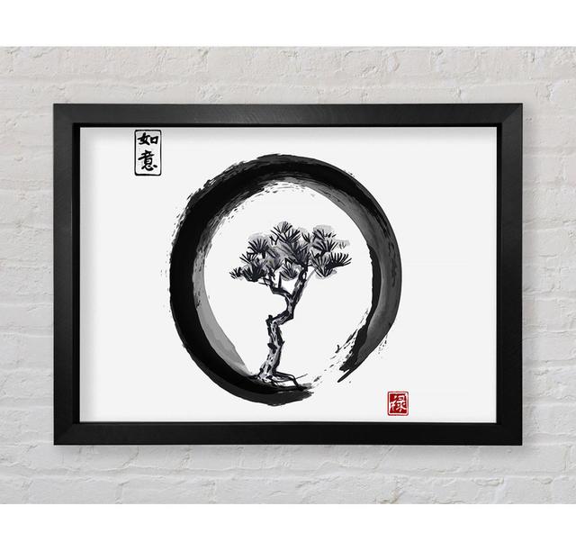 Japanese Bonsai Tree 2 - Single Picture Frame Art Prints Rosalind Wheeler Size: 59.7cm H x 84.1cm W x 3.4cm D on Productcaster.