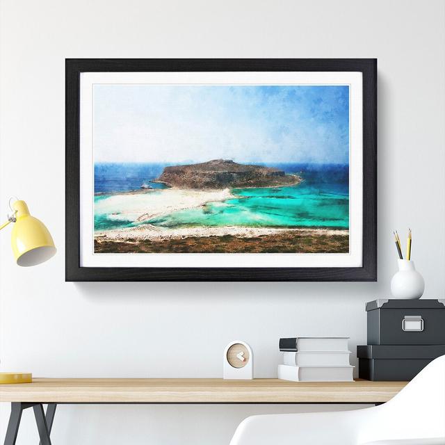 Balos Beech in Crete Greece - Picture Frame Painting East Urban Home Frame Option: Black Framed, Size: 36cm H x 48cm W x 2cm D on Productcaster.