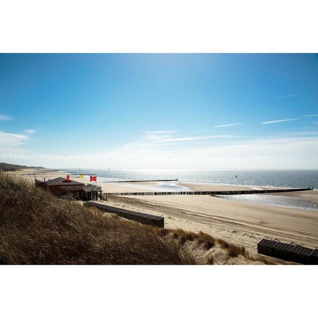 Genovese Sunny Beach at Zoutelande - Wrapped Canvas Photograph House of Hampton Size: 30cm H x 46cm W x 3.8cm D on Productcaster.