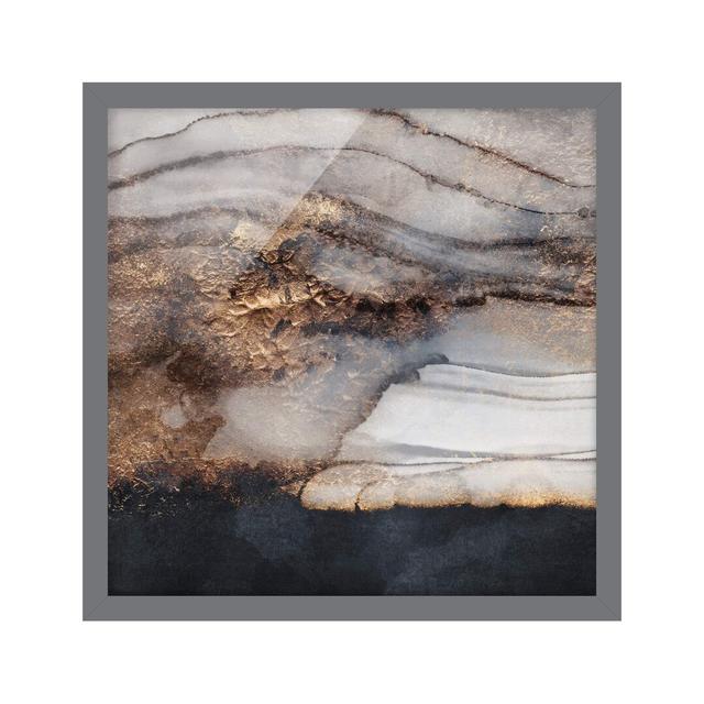 Golden Marble - Picture Frame Painting Fairmont Park Size: 50cm H x 50cm W x 2cm D, Matte Colour: No Matte, Format: Grey on Productcaster.