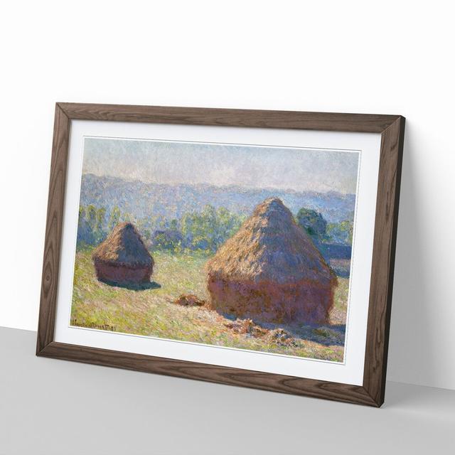 Haystacks Vol.1 by Claude Monet - Picture Frame Painting East Urban Home Size: 36cm H x 48cm W x 2cm D, Frame Option: Walnut Framed on Productcaster.