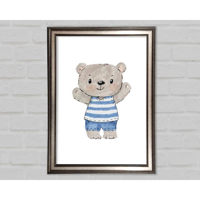 Teady Bear In His Pyjamas Framed Print Ivy Bronx Size: 21cm H x 29.7cm W on Productcaster.